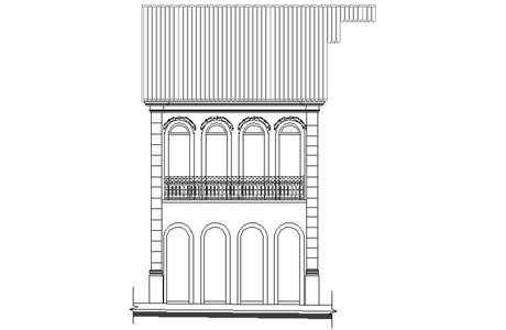 Desenho da fachada principal